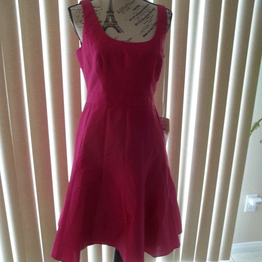 NWT! ALFRED SUNG CERISE PINK PARTY DRESS SIZE 8